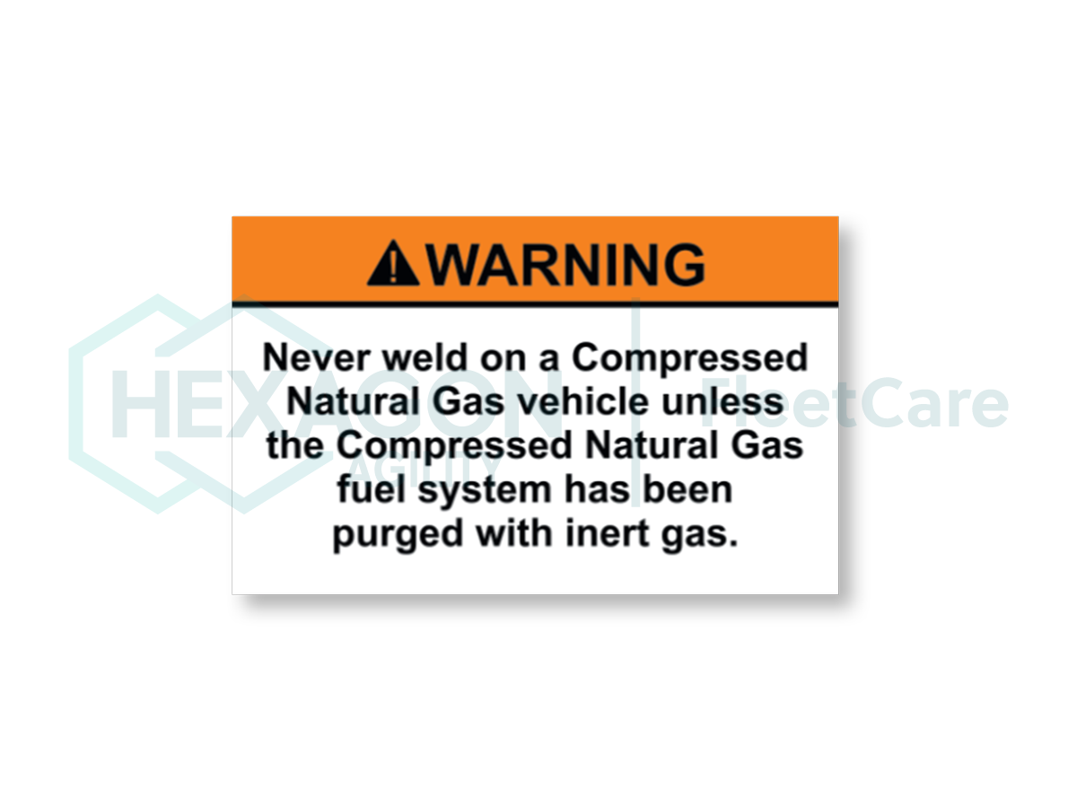 WARNING NEVER WELD